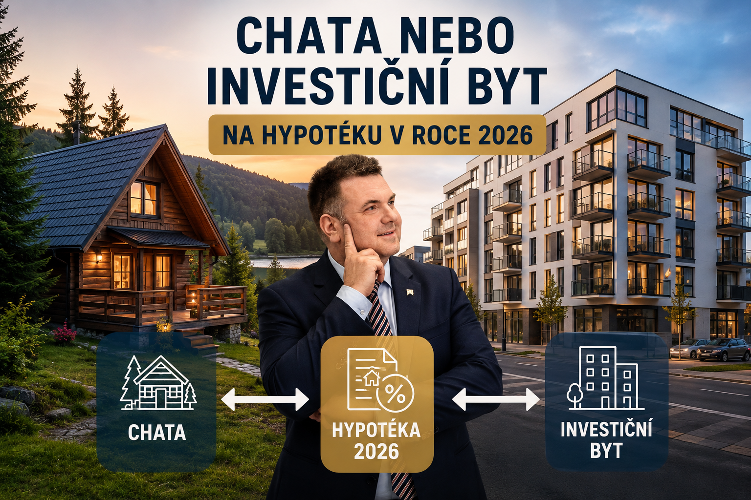 Chata nebo investiční byt na hypotéku v roce 2026: co se změnilo a kdy to ještě dává smysl
